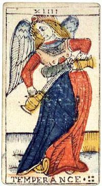 Carta del Tarot de La Templanza